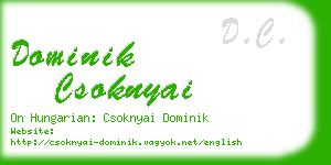 dominik csoknyai business card